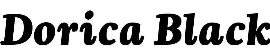 Dorica Black Italic Yazı tipi ücretsiz indir